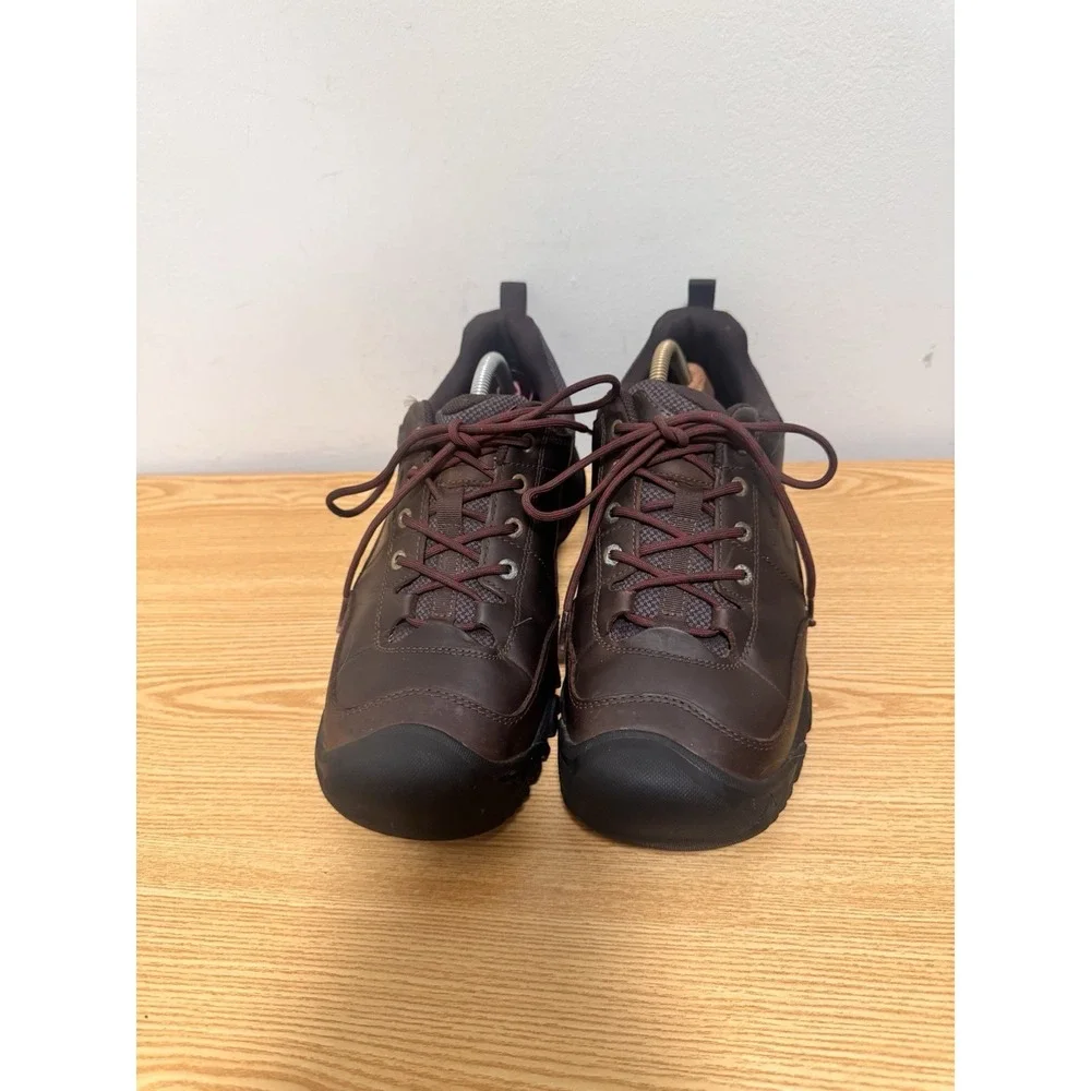 KEEN Targhee III Oxford Hiking Shoes Mens Sz 10.5 EU 44 Dark Brown Leather Trail